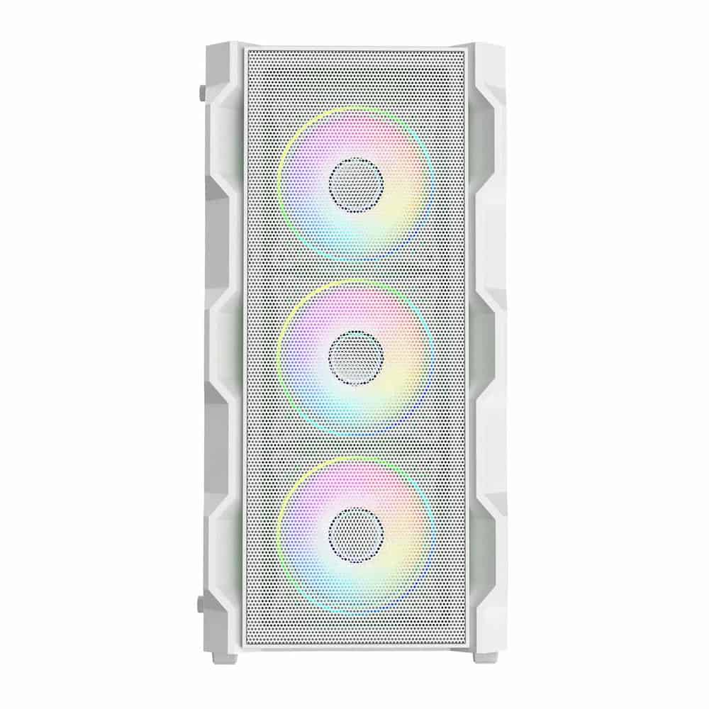 (image for) CiT Neo White Mid Tower Tempered Glass PC Gaming Case